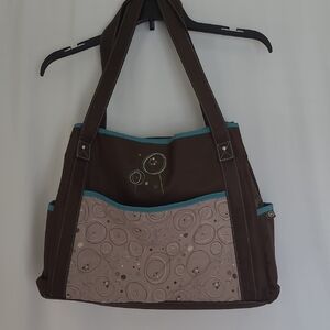 Stylish Brown and Tan Baby Bag